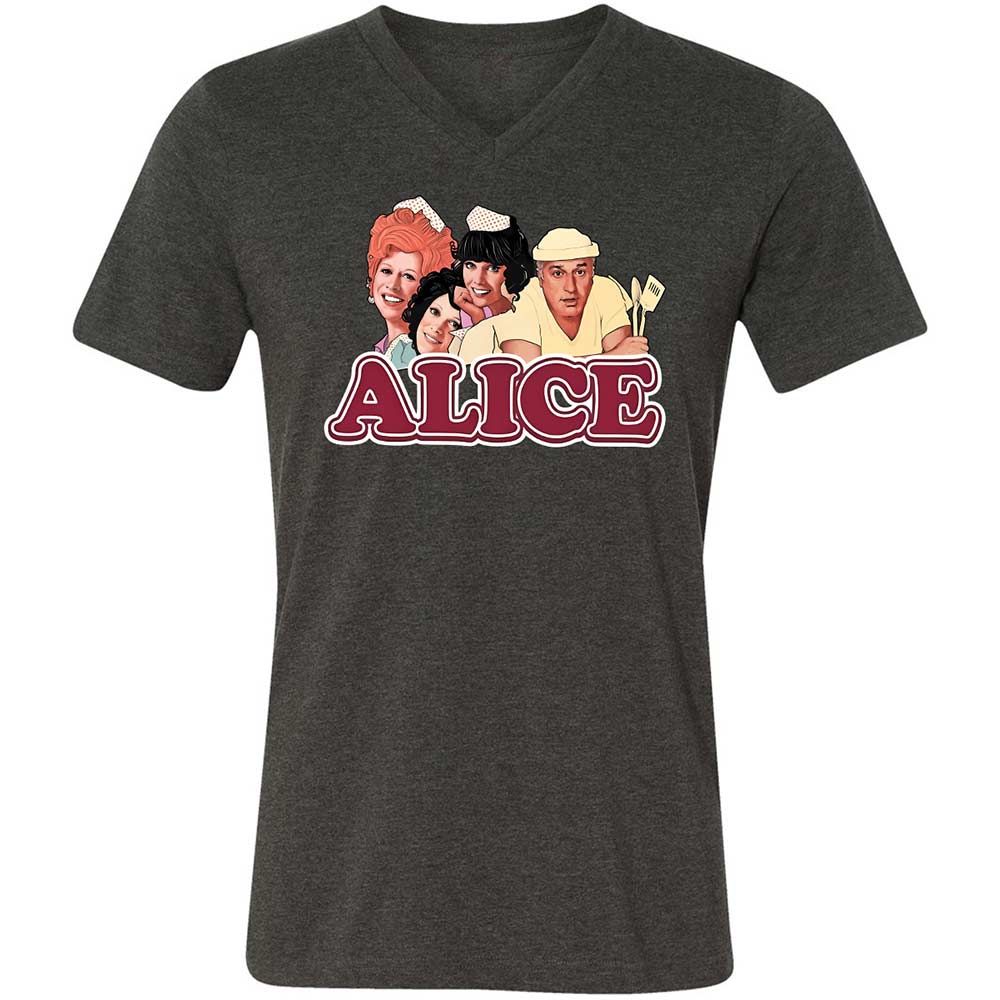 Unisex V-Neck T-Shirt - 3WGYFJZS - Dark Grey Heather - 9