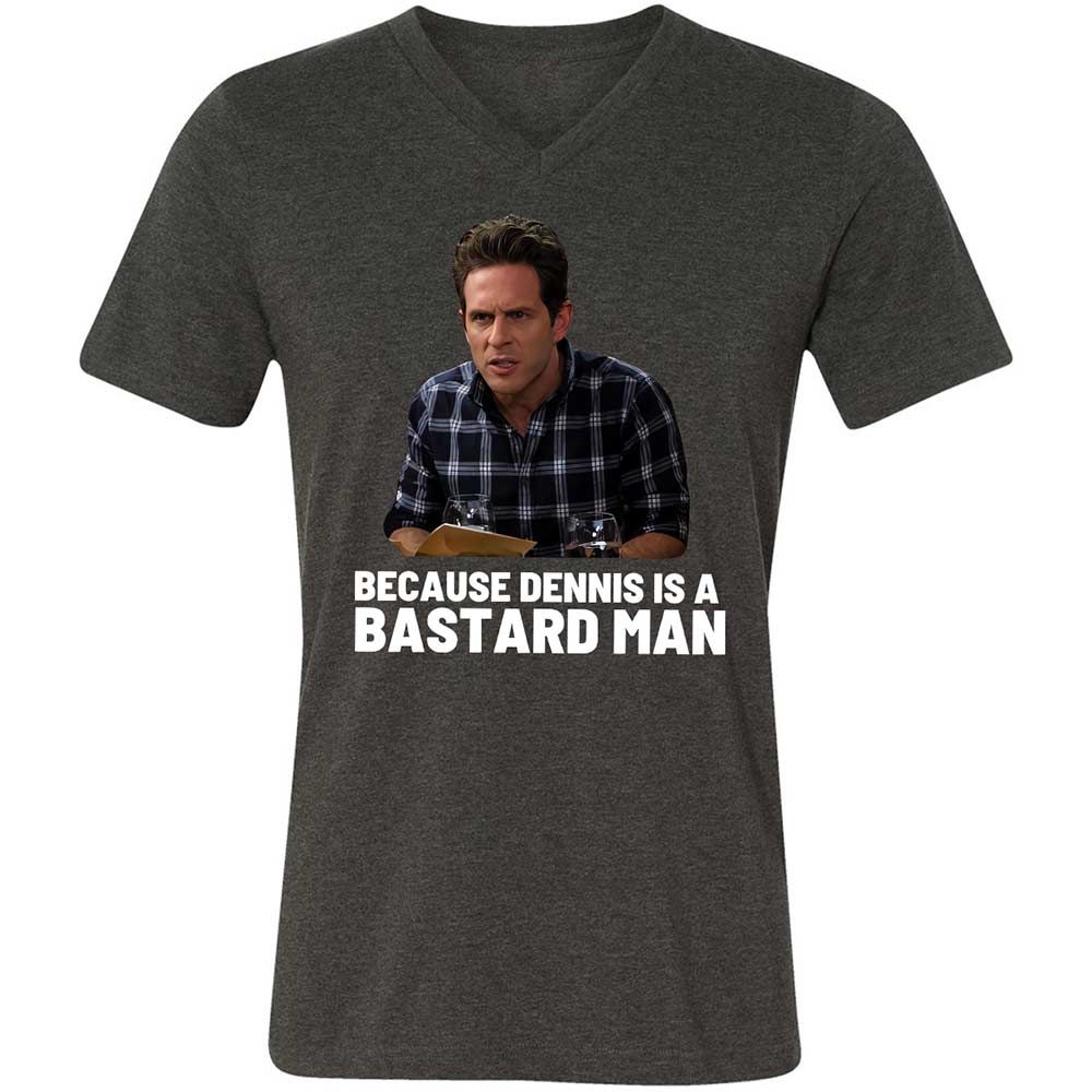 Unisex V-Neck T-Shirt - 2BV5YD9Z - Dark Grey Heather - 9