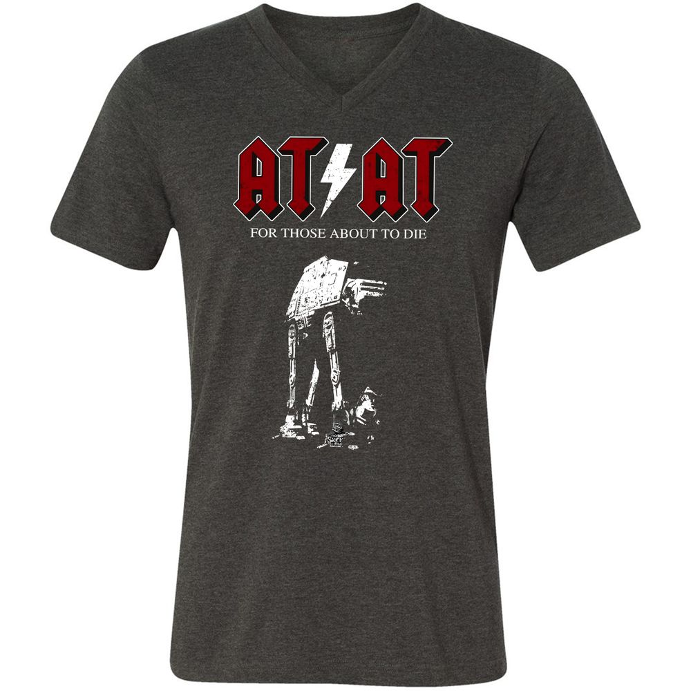 Unisex V-Neck T-Shirt - 71RTAAZU - Dark Grey Heather - 9