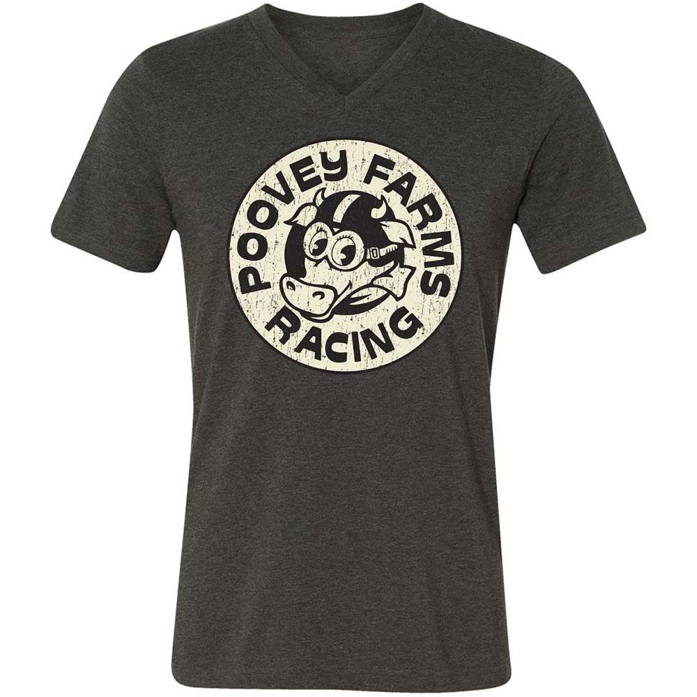Unisex V-Neck T-Shirt - 3VRTYB4L - Dark Grey Heather - 9