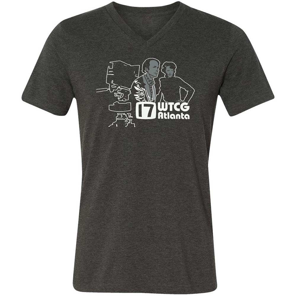 Unisex V-Neck T-Shirt - HRYXR2FE - Dark Grey Heather - 9
