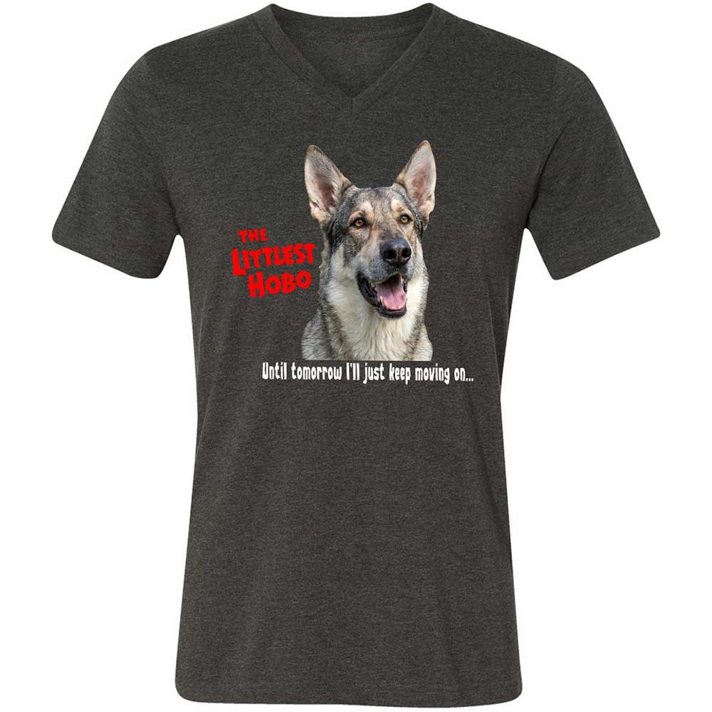 Unisex V-Neck T-Shirt - 17QFAPH8 - Dark Grey Heather - 9