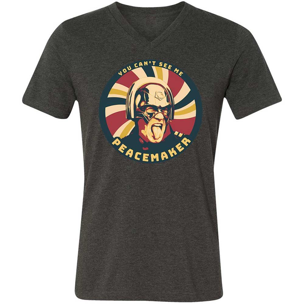 Unisex V-Neck T-Shirt - L3VE94GB - Dark Grey Heather - 9