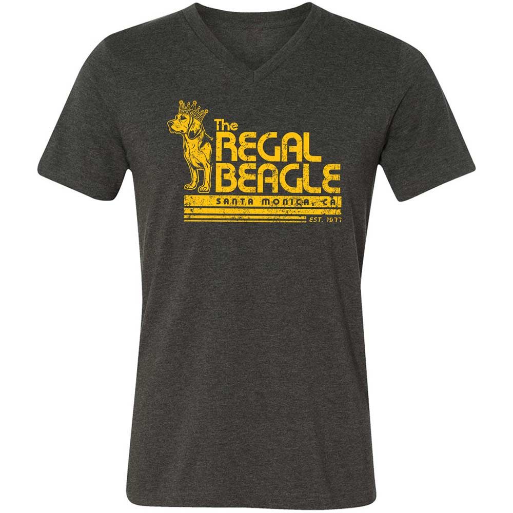 Unisex V-Neck T-Shirt - N3C58UKQ - Dark Grey Heather - 9