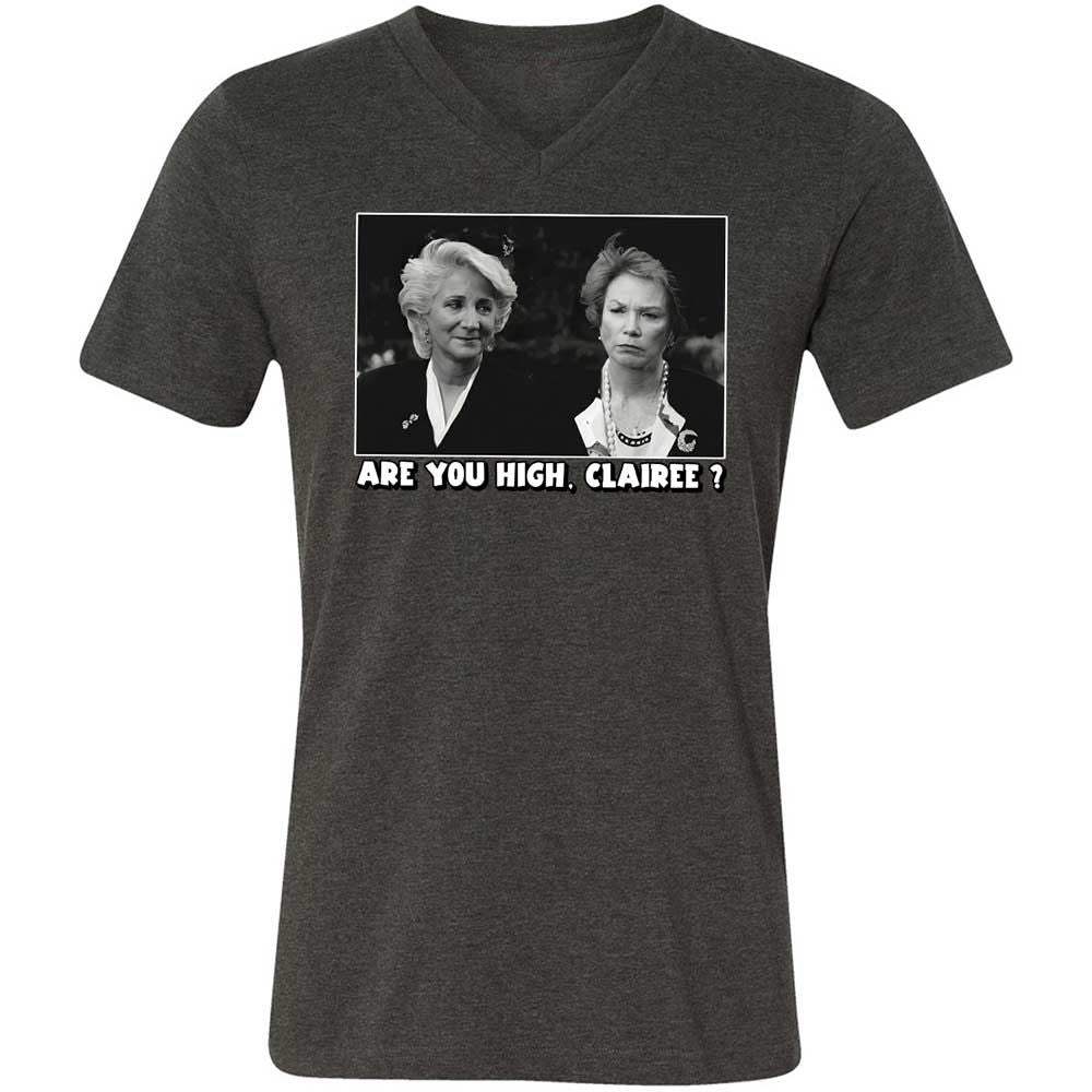 Unisex V-Neck T-Shirt - 3WRQ547M - Dark Grey Heather - 9