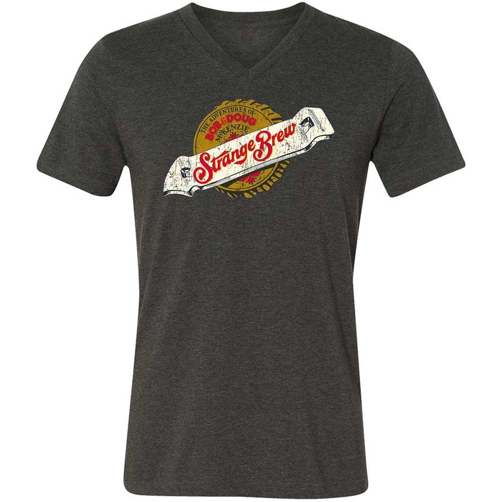 Unisex V-Neck T-Shirt - P4DHA5L4 - Dark Grey Heather - 9