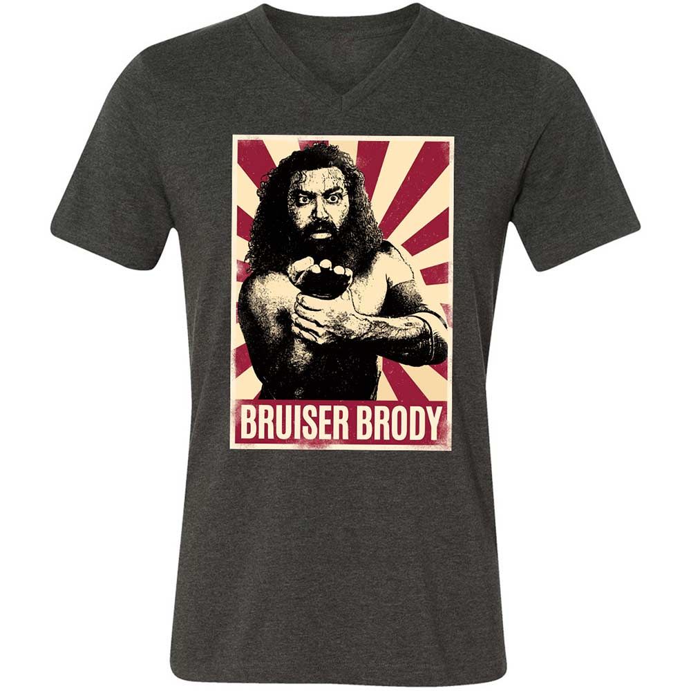 Unisex V-Neck T-Shirt - EMWXBR79 - Dark Grey Heather - 9