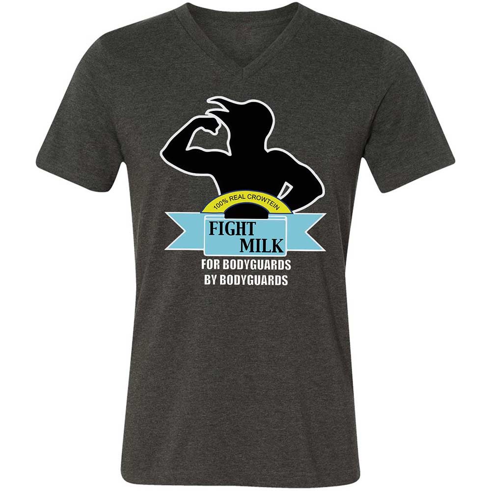 Unisex V-Neck T-Shirt - 6V6AVREN - Dark Grey Heather - 9