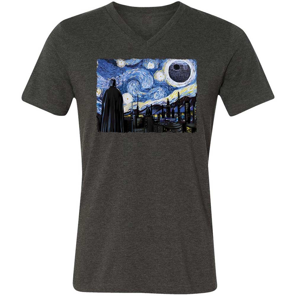 Unisex V-Neck T-Shirt - 9X8DBMHX - Dark Grey Heather - 9