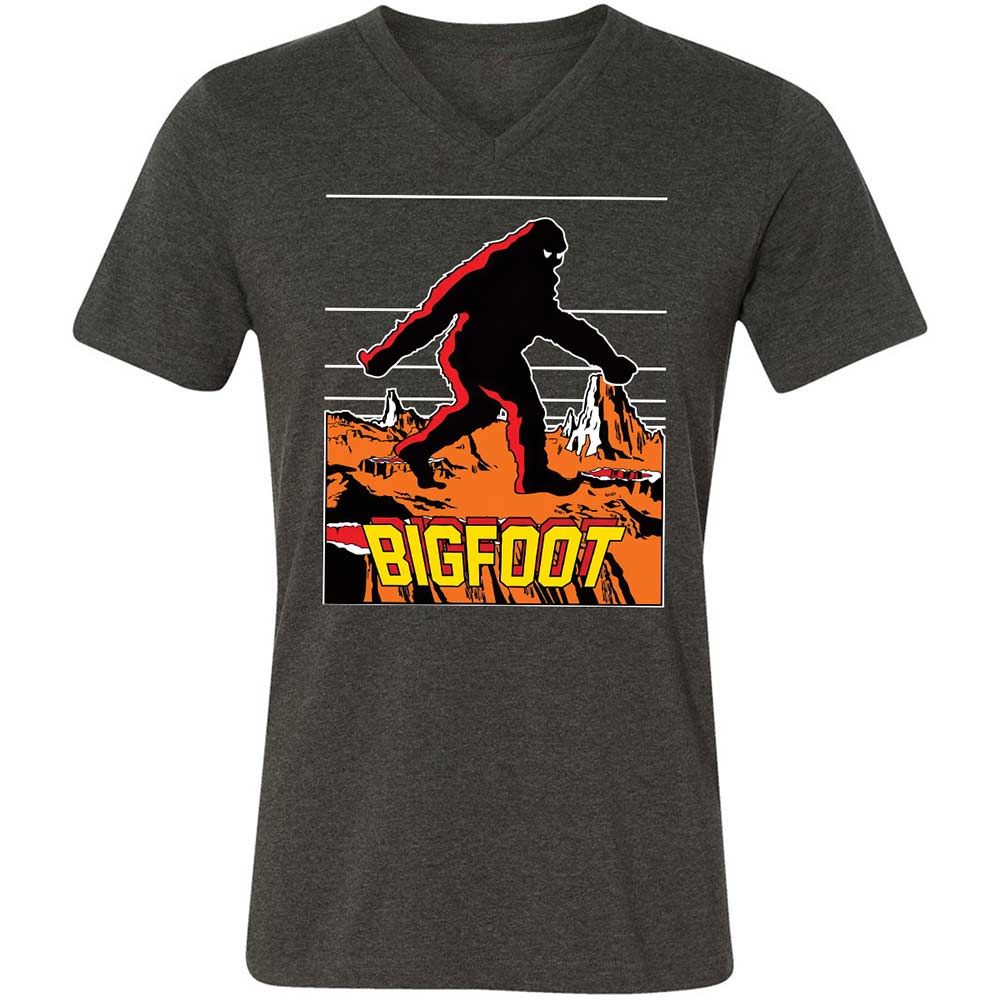 Unisex V-Neck T-Shirt - V5MMYFWM - Dark Grey Heather - 9