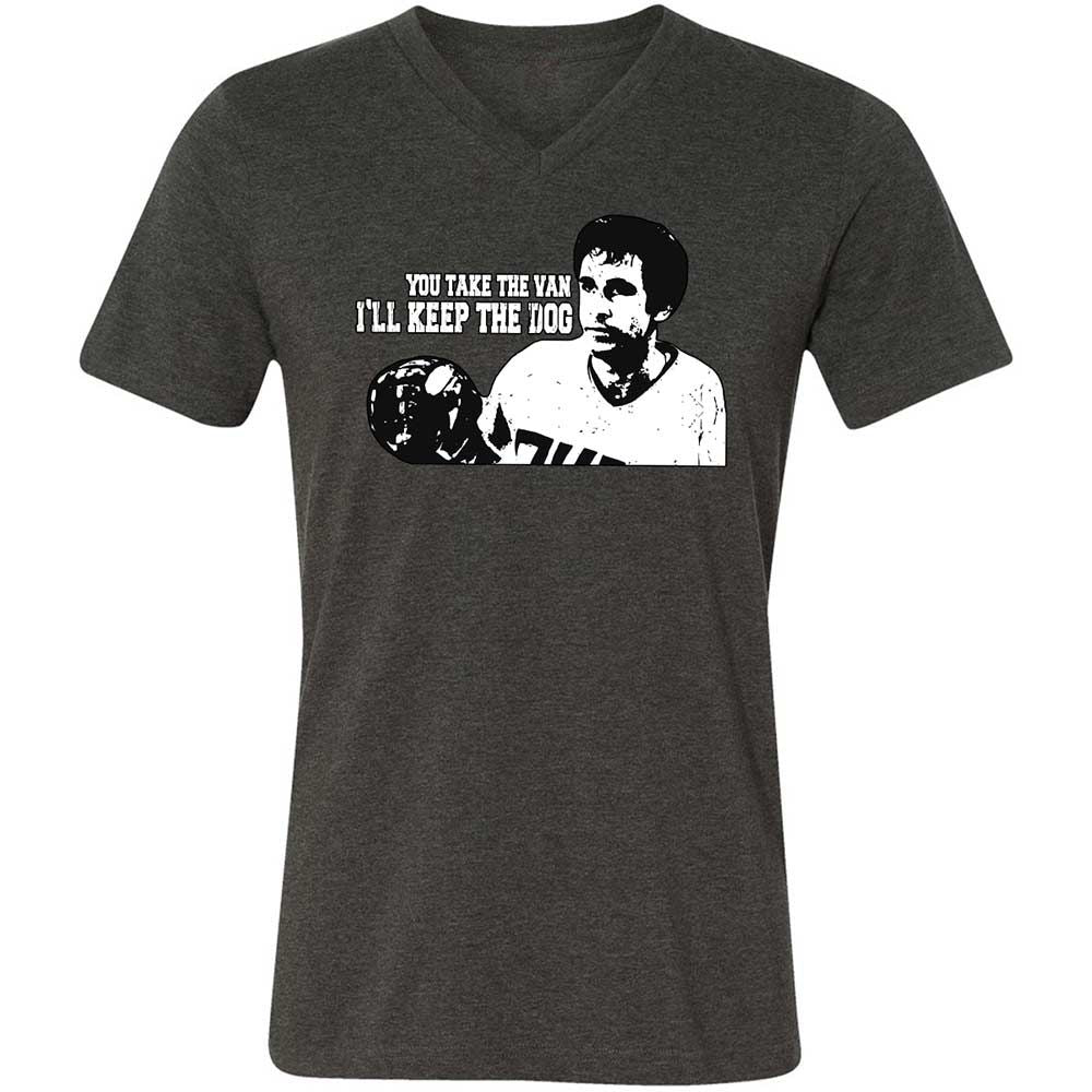 Unisex V-Neck T-Shirt - YB67RA82 - Dark Grey Heather - 9