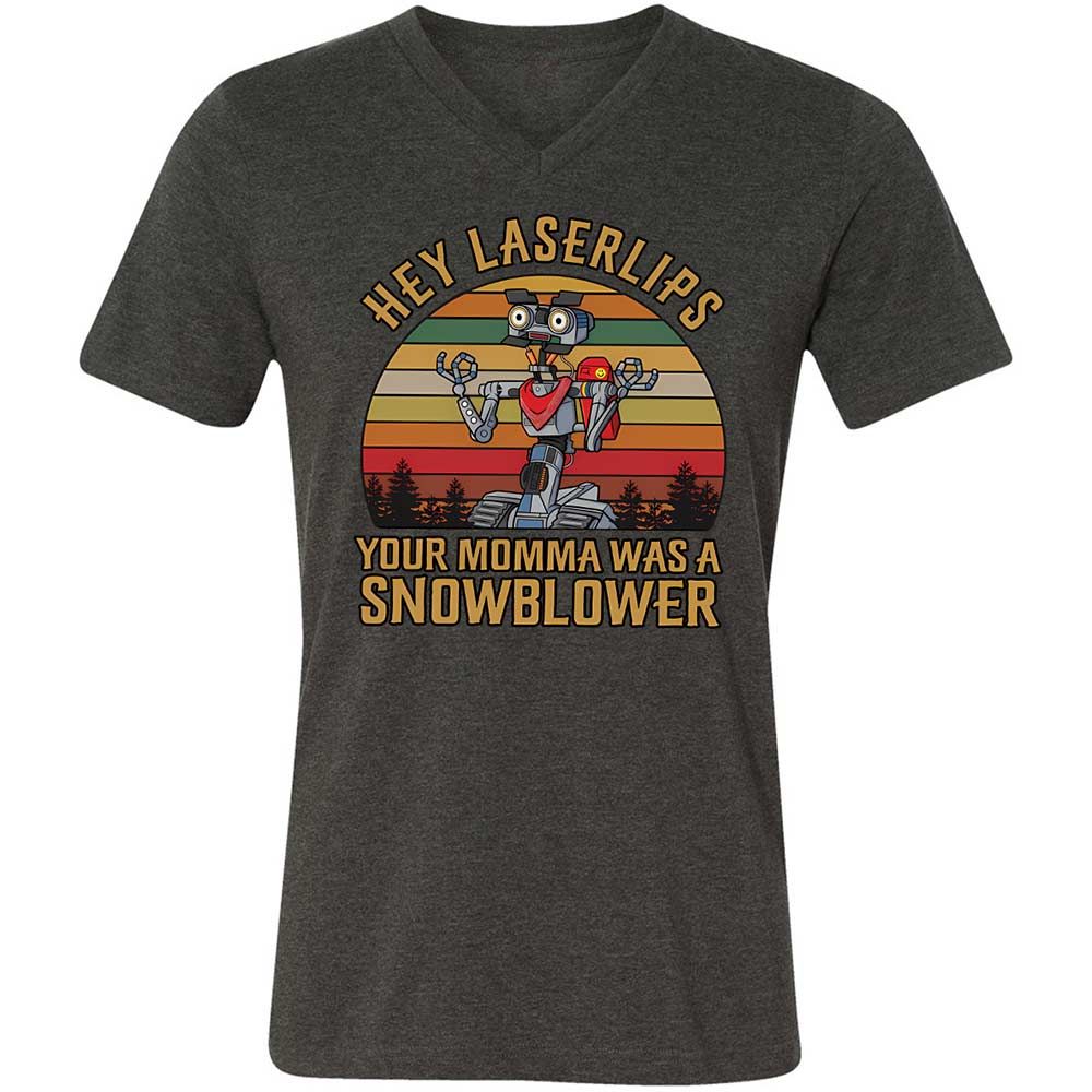 Unisex V-Neck T-Shirt - CG9RRLDU - Dark Grey Heather - 9