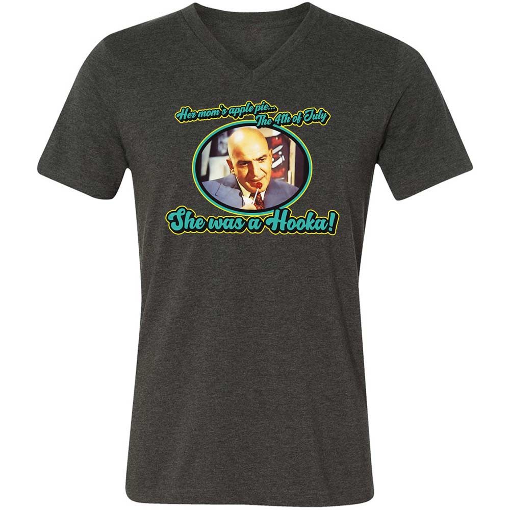 Unisex V-Neck T-Shirt - 1C95DFR7 - Dark Grey Heather - 9