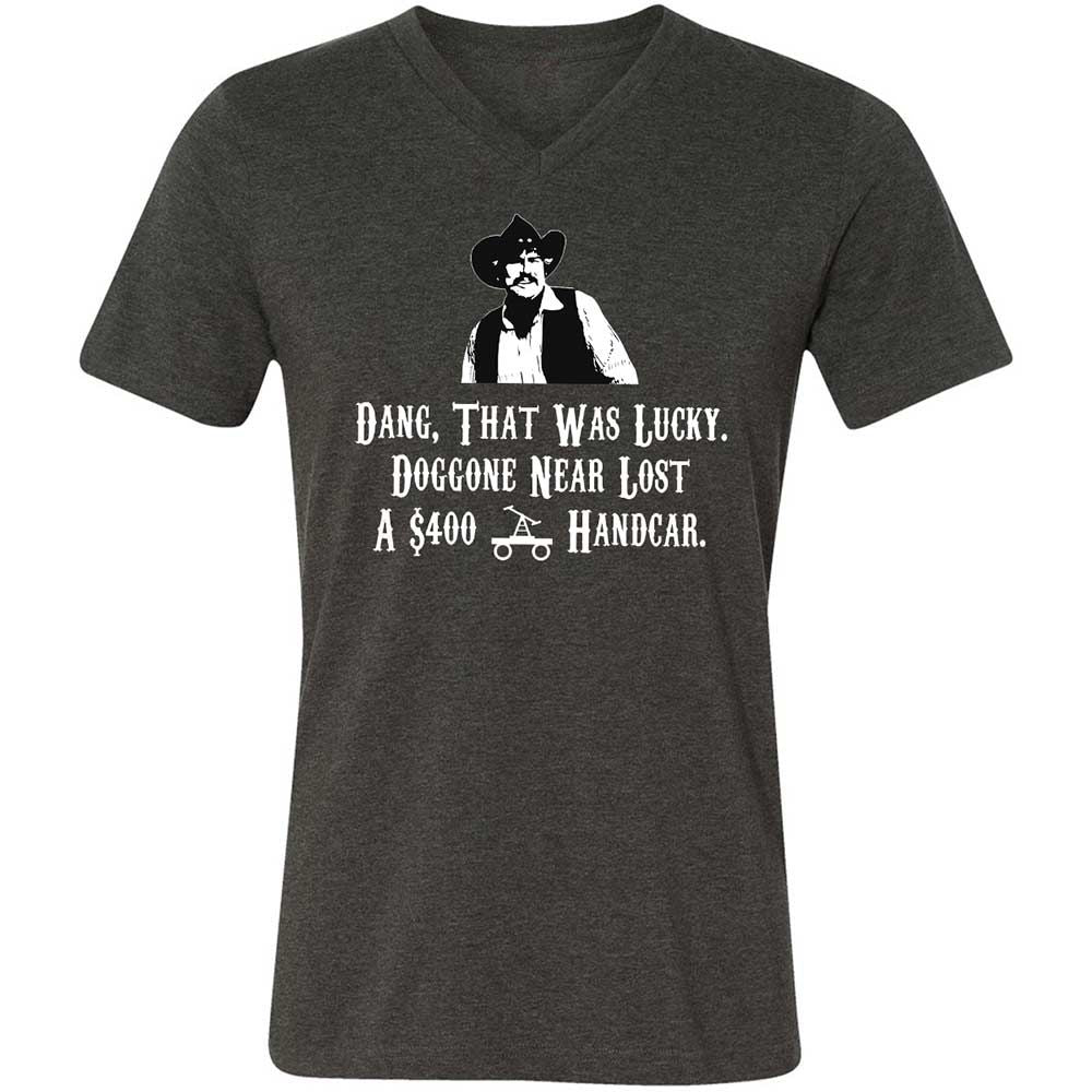 Unisex V-Neck T-Shirt - KBSZ9NKJ - Dark Grey Heather - 9