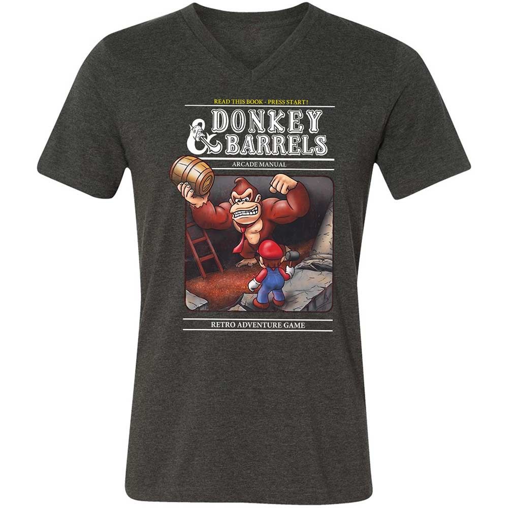 Unisex V-Neck T-Shirt - BPNR5HBT - Dark Grey Heather - 9