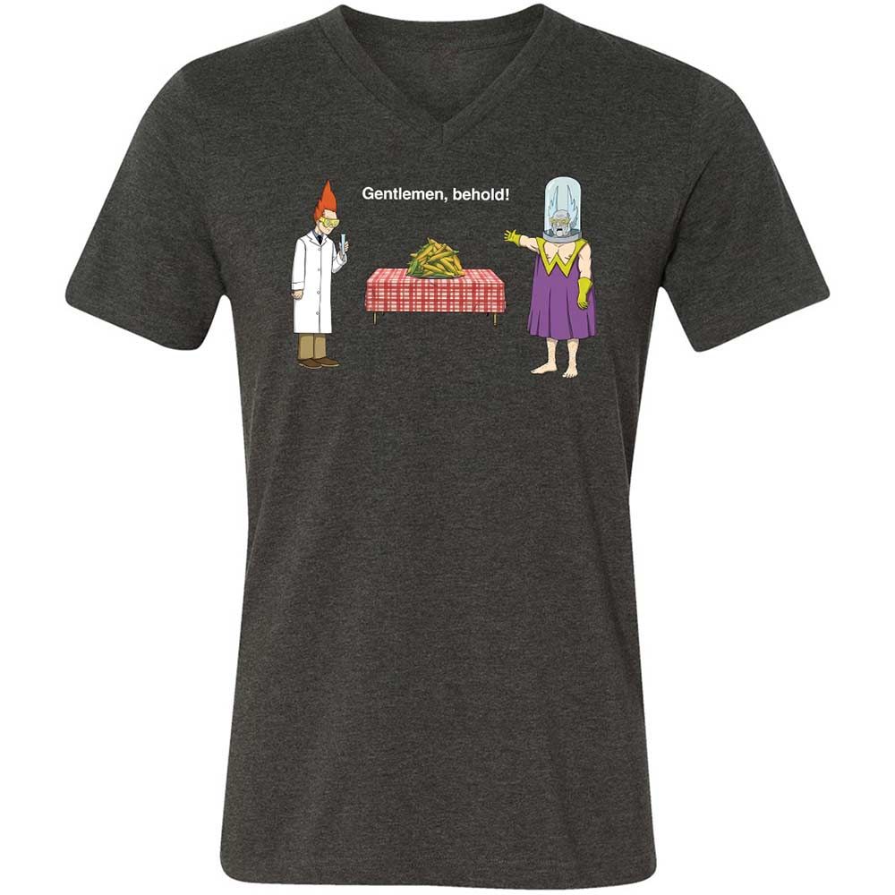 Unisex V-Neck T-Shirt - 98AY116B - Dark Grey Heather - 9