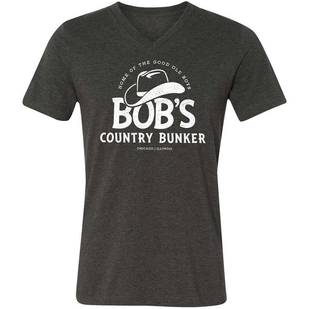 Unisex V-Neck T-Shirt - CMCDEP65 - Dark Grey Heather - 9