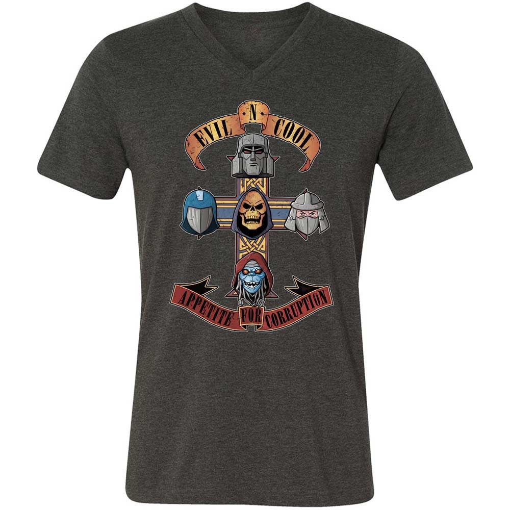 Unisex V-Neck T-Shirt - X9VN7665 - Dark Grey Heather - 9