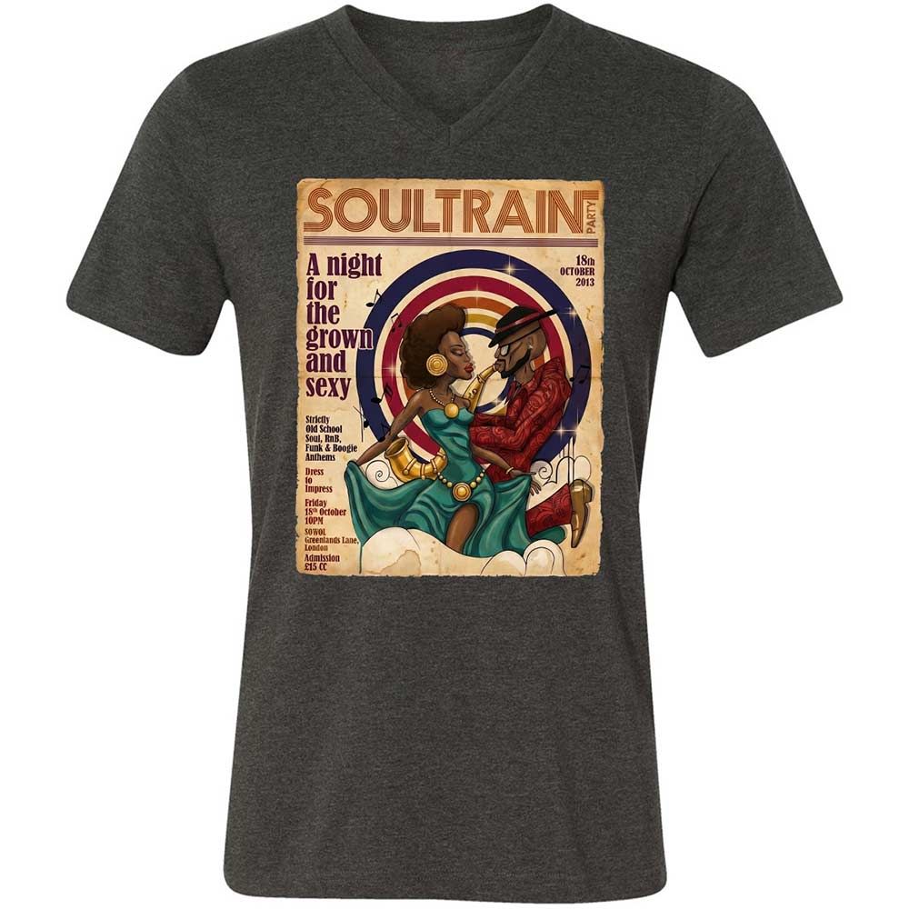 Unisex V-Neck T-Shirt - H2P2D4DT - Dark Grey Heather - 9