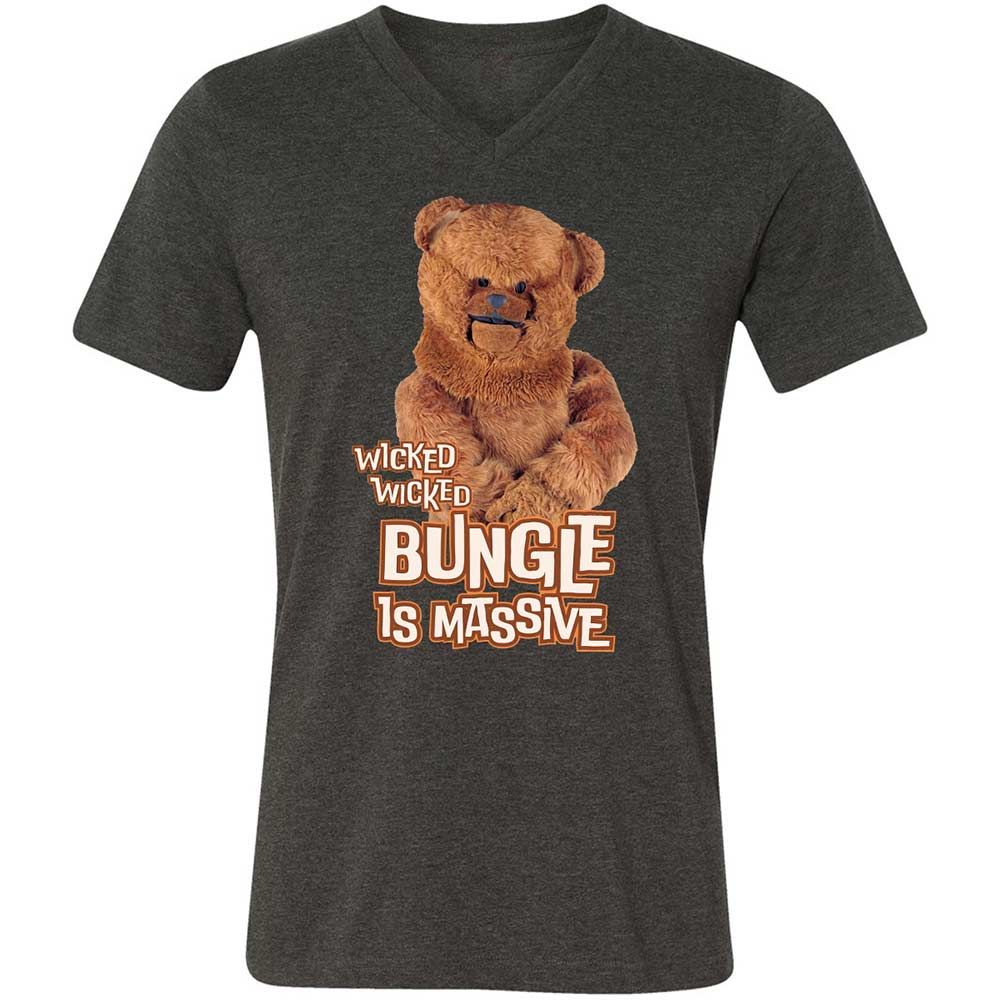 Unisex V-Neck T-Shirt - W3X7QGEV - Dark Grey Heather - 9