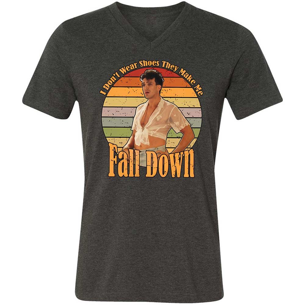 Unisex V-Neck T-Shirt - P6GA3WSP - Dark Grey Heather - 9