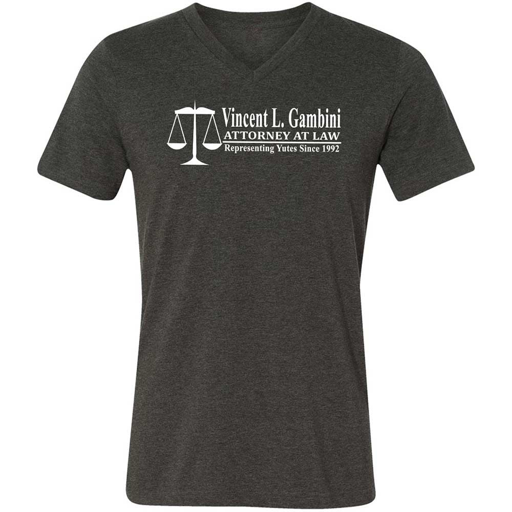 Unisex V-Neck T-Shirt - UN5WVF4K - Dark Grey Heather - 9