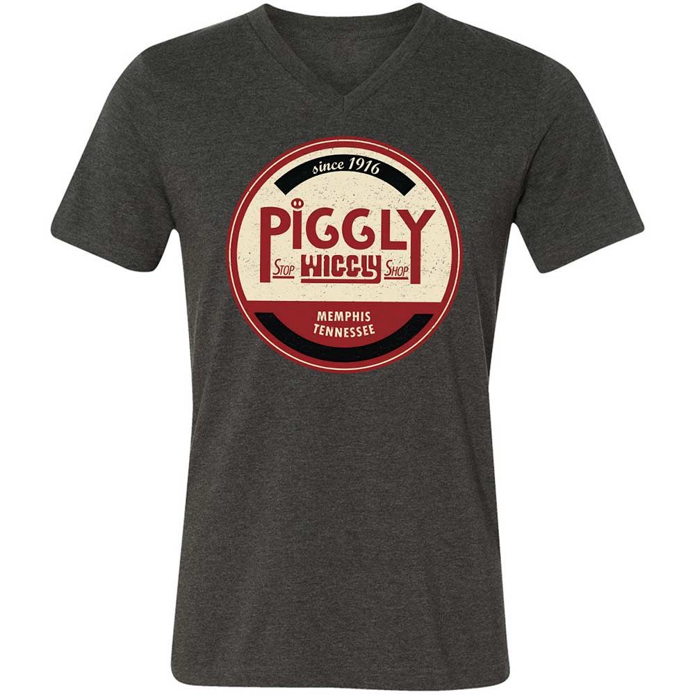 Unisex V-Neck T-Shirt - D22QG6GA - Dark Grey Heather - 9