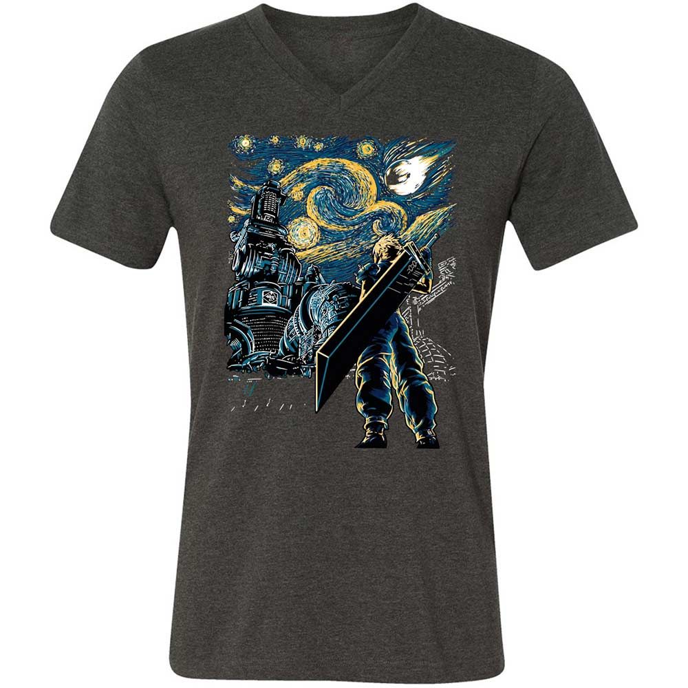 Unisex V-Neck T-Shirt - BH7BAXPF - Dark Grey Heather - 9