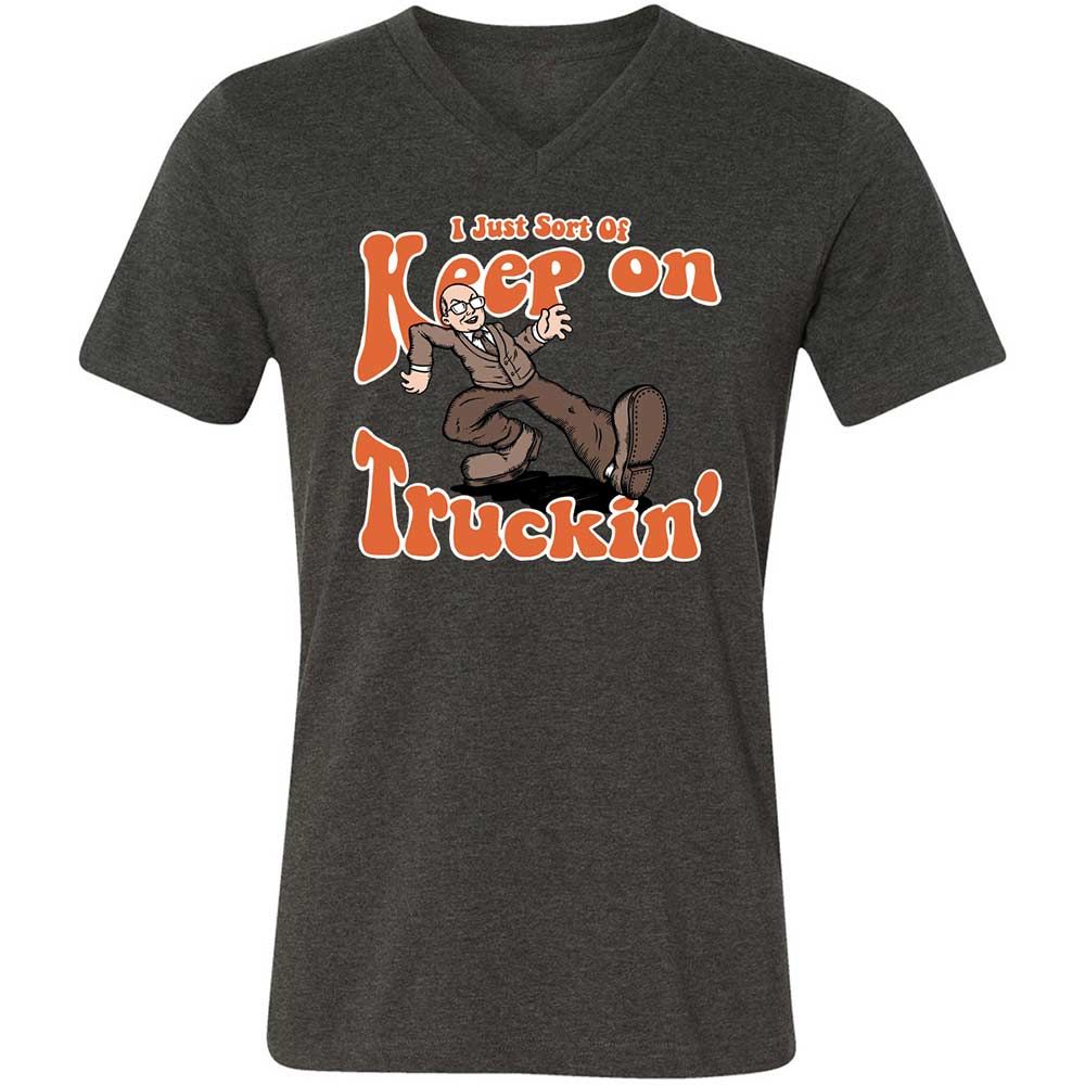 Unisex V-Neck T-Shirt - L2J1JGWF - Dark Grey Heather - 9