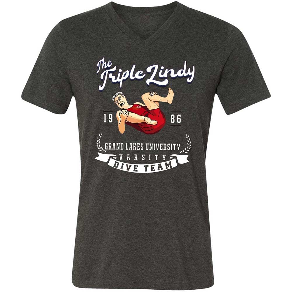 Unisex V-Neck T-Shirt - 1HWJC22T - Dark Grey Heather - 9