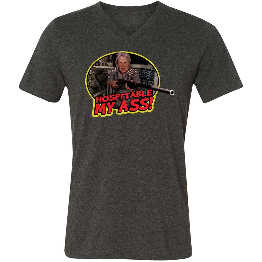 Unisex V-Neck T-Shirt - KELTDAU5 - Dark Grey Heather - 9