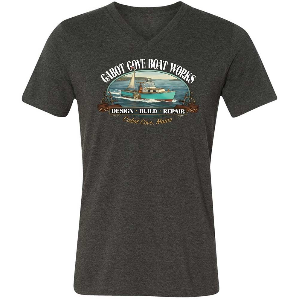 Unisex V-Neck T-Shirt - J2SSQL7E - Dark Grey Heather - 9