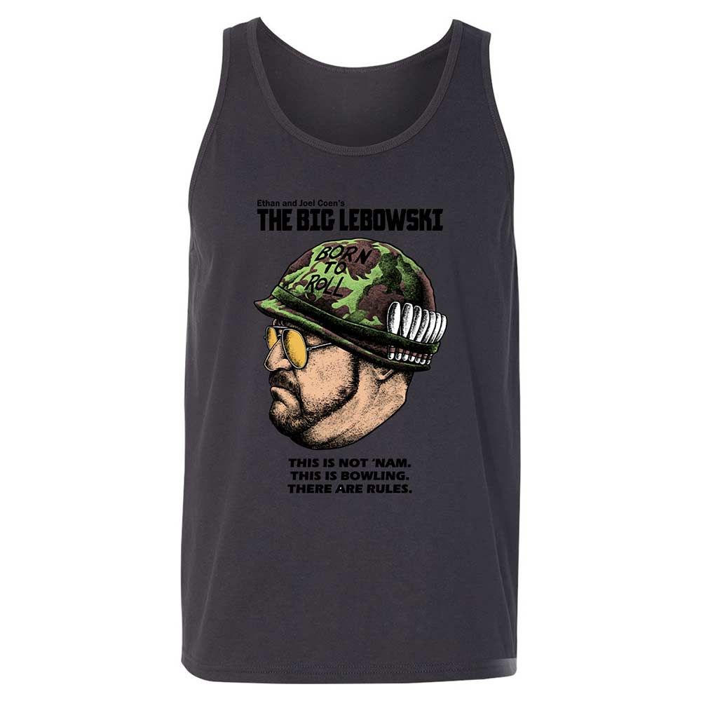 Unisex Jersey Tank - White - Dark Grey - 9