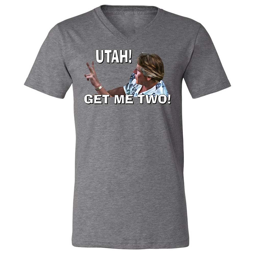 Unisex V-Neck T-Shirt - 4696MLQE - Deep Heather - 9