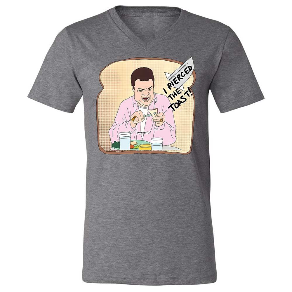 Unisex V-Neck T-Shirt - BRLLBDFF - Deep Heather - 9