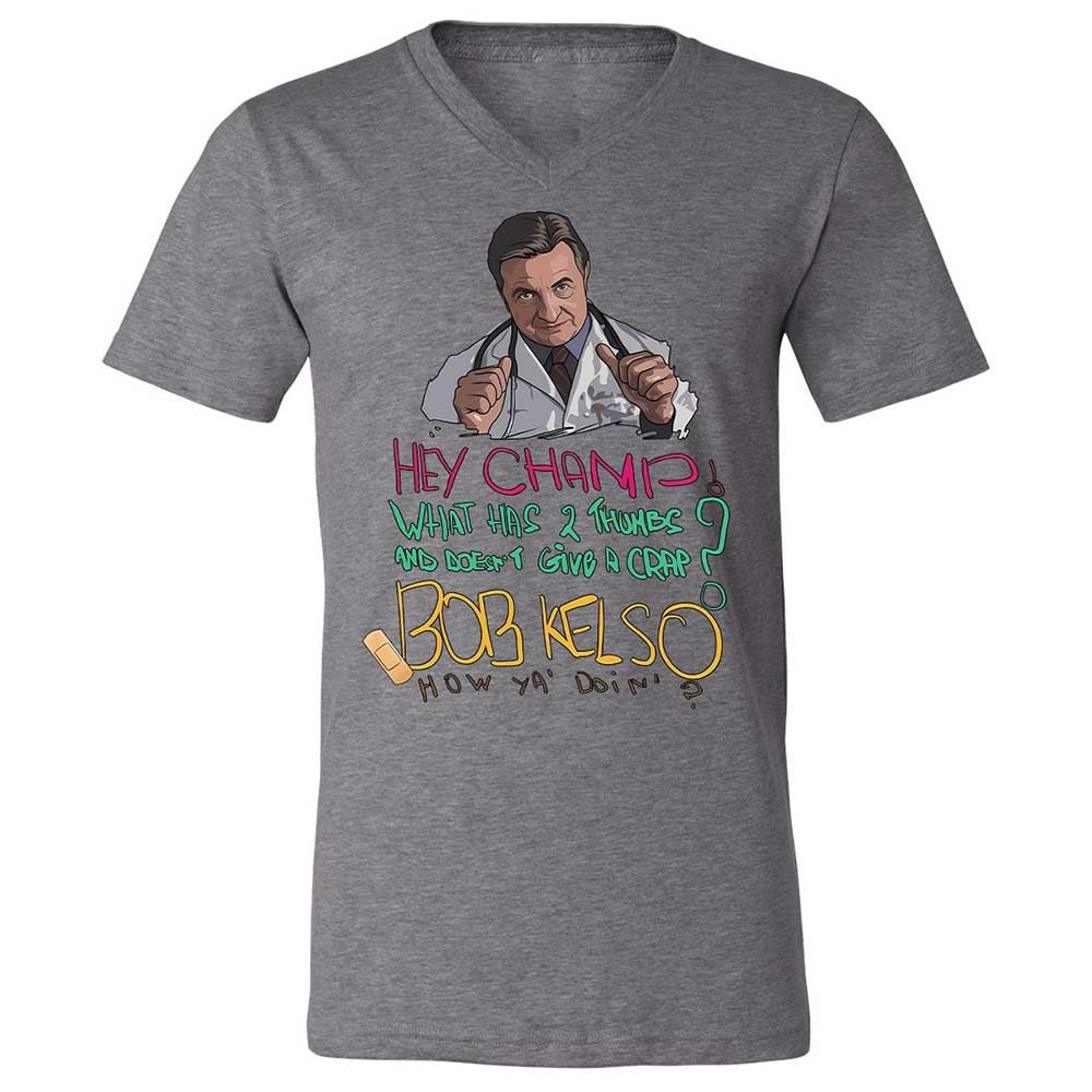 Unisex V-Neck T-Shirt - E8DT6LR6 - Deep Heather - 9