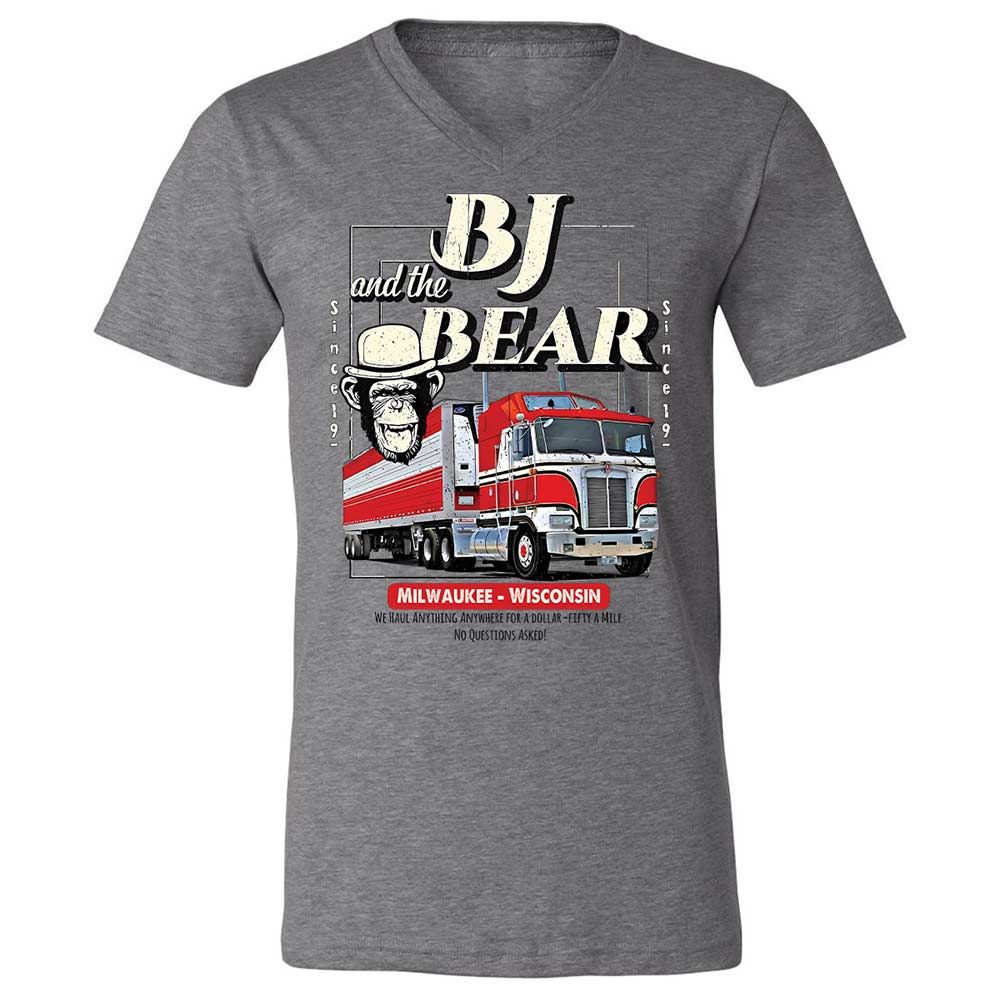 Unisex V-Neck T-Shirt - LN5B1AVM - Deep Heather - 9