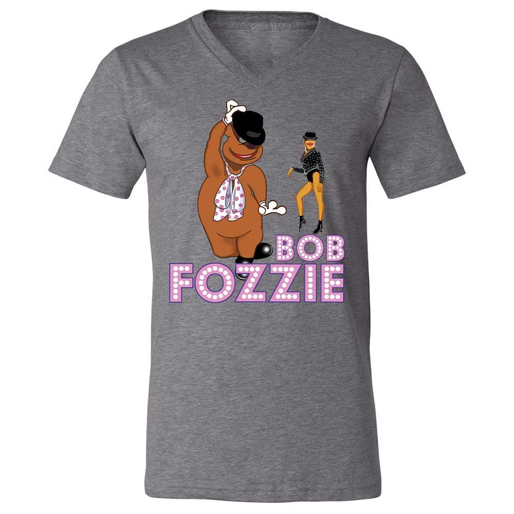 Unisex V-Neck T-Shirt - HTB5Q8WH - Deep Heather - 9