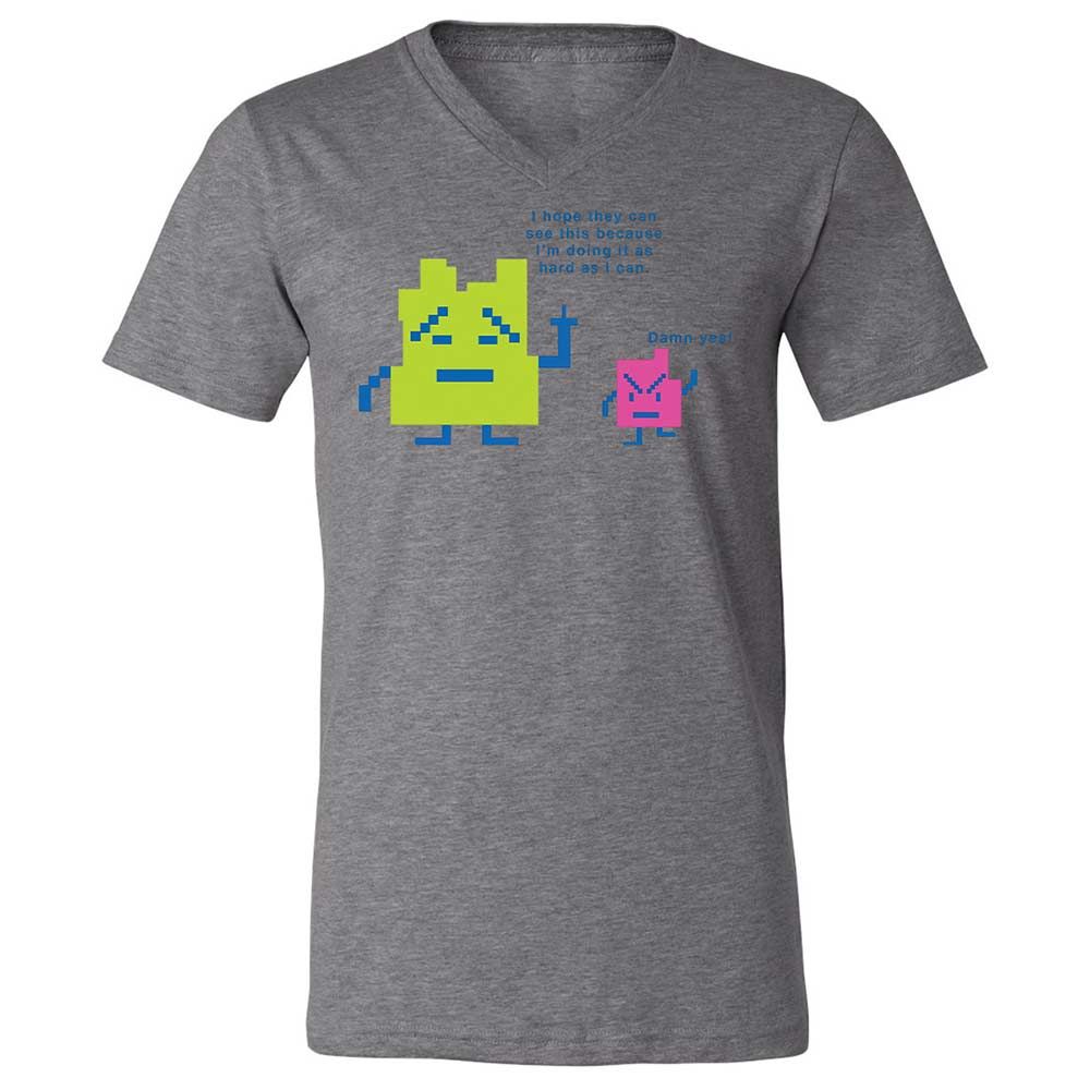 Unisex V-Neck T-Shirt - FJ7DM54A - Deep Heather - 9
