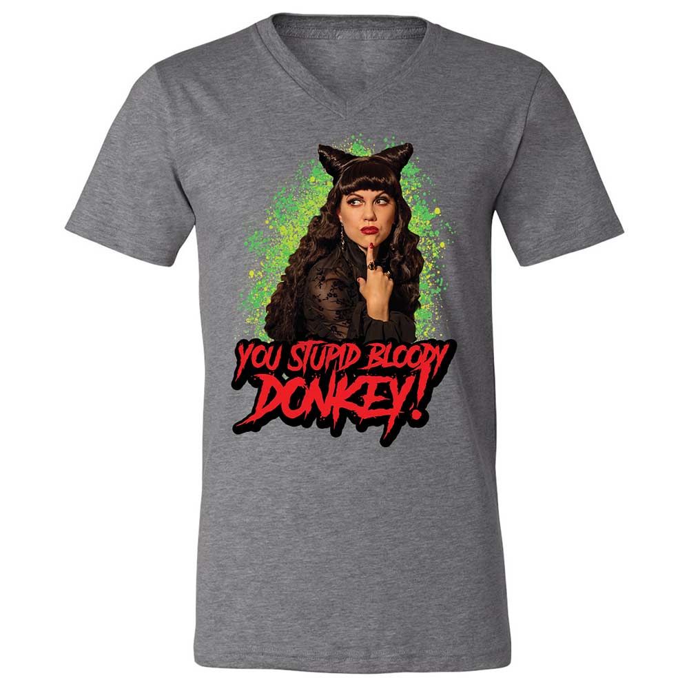 Unisex V-Neck T-Shirt - HX5DU2ZS - Deep Heather - 9