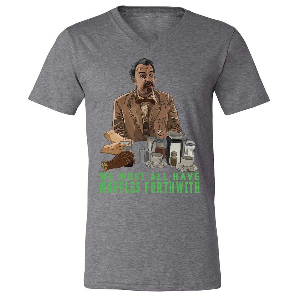 Unisex V-Neck T-Shirt - S9KFU46Y - Deep Heather - 9