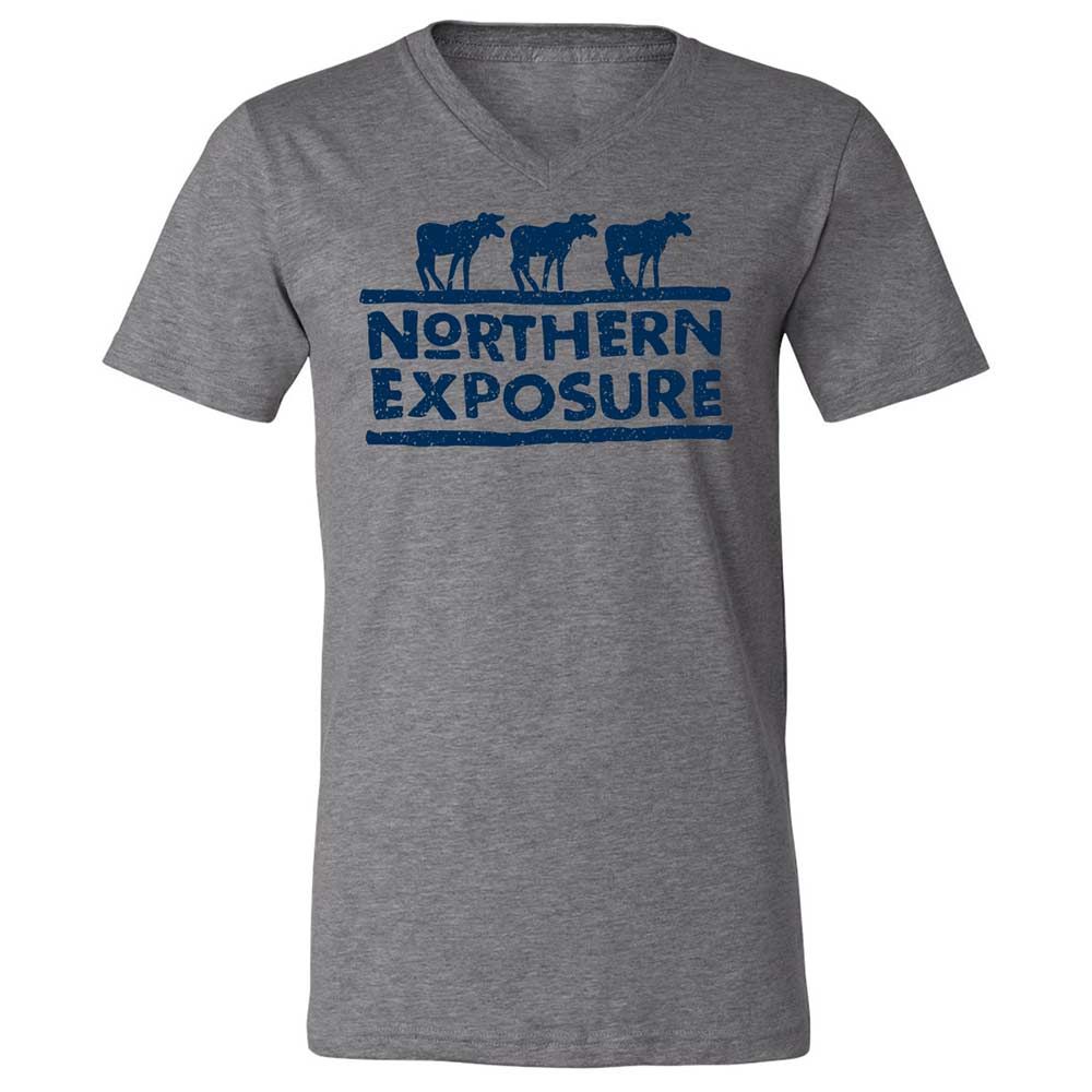Unisex V-Neck T-Shirt - A4ZF2DLV - Deep Heather - 9
