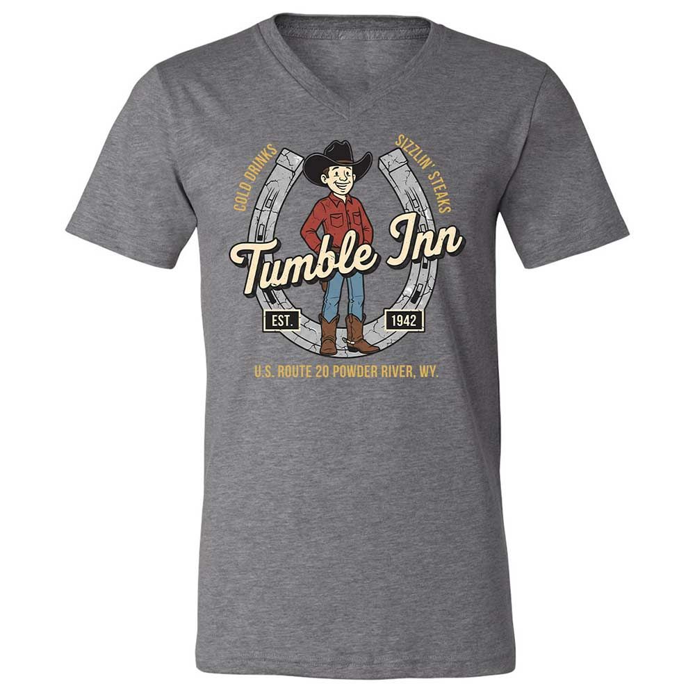 Unisex V-Neck T-Shirt - 65EF5G7D - Deep Heather - 9