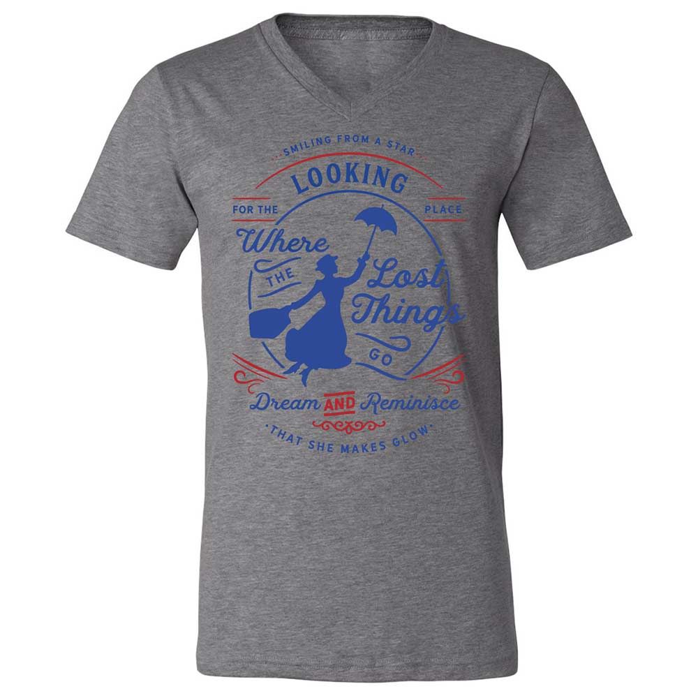 Unisex V-Neck T-Shirt - JJDKJW57 - Deep Heather - 9