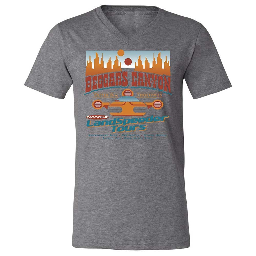 Unisex V-Neck T-Shirt - AY82KZ6U - Deep Heather - 9