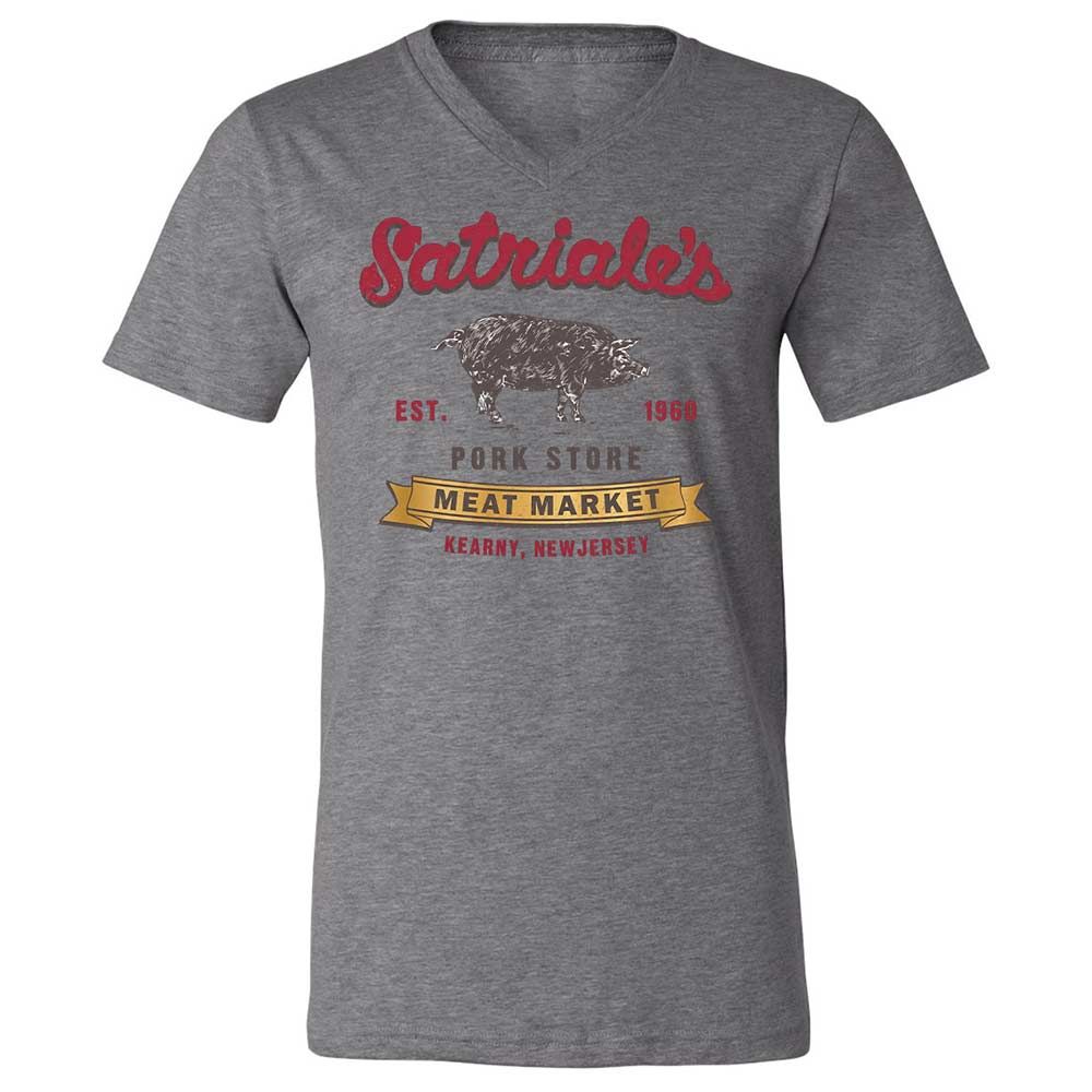 Unisex V-Neck T-Shirt - 9L4QG9VU - Deep Heather - 9