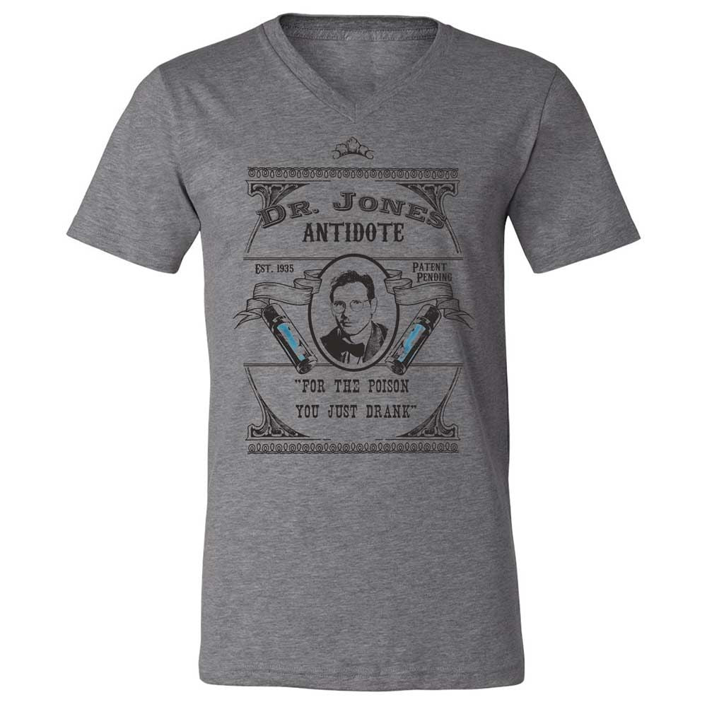 Unisex V-Neck T-Shirt - YFEZFQKR - Deep Heather - 9