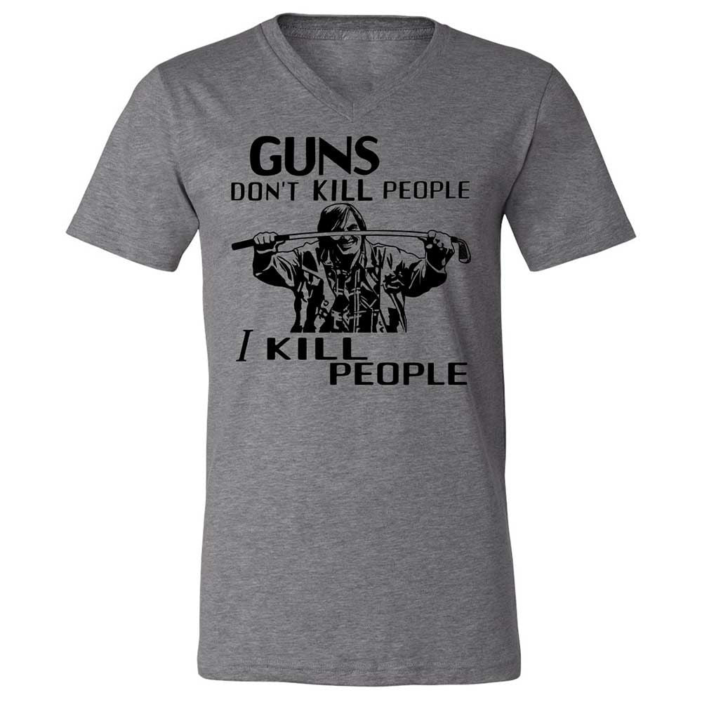 Unisex V-Neck T-Shirt - F37QJMZP - Deep Heather - 9