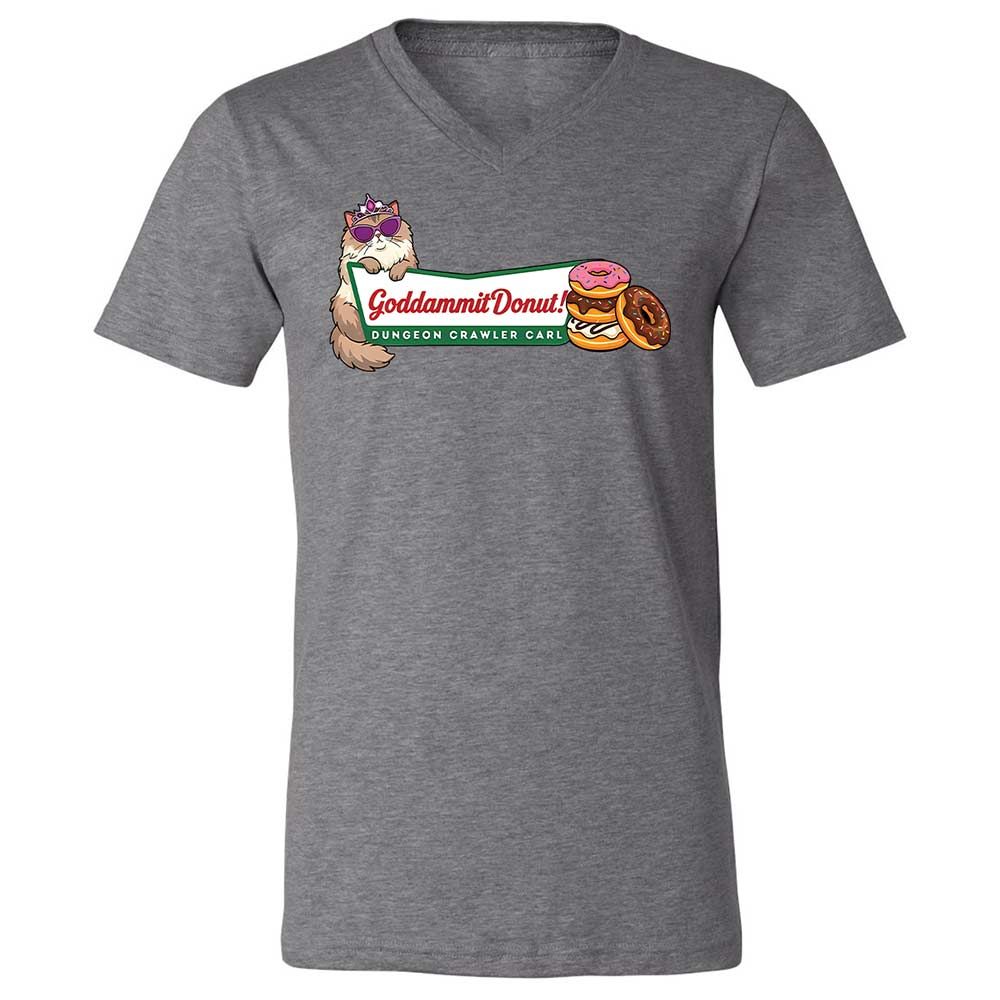 Unisex V-Neck T-Shirt - 1D8E95F4 - Deep Heather - 9