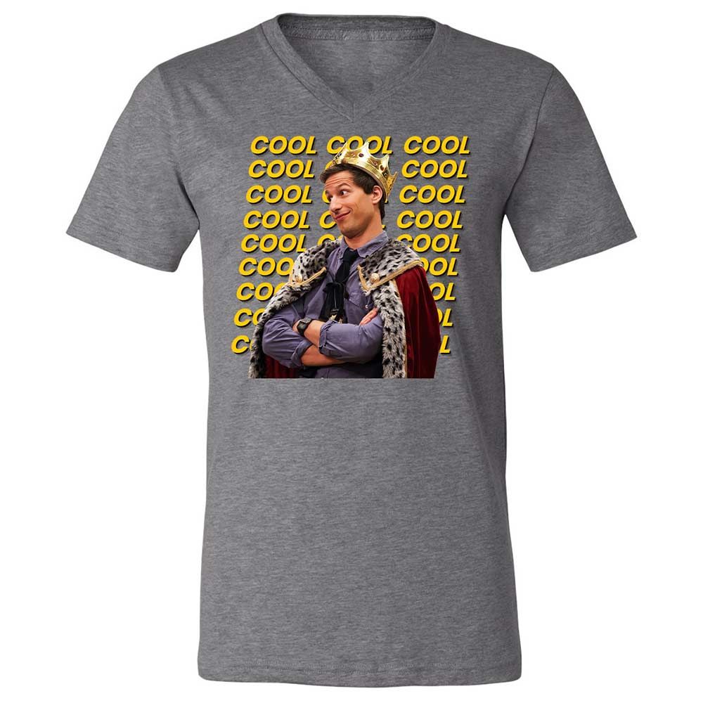 Unisex V-Neck T-Shirt - NGB3Y6U3 - Deep Heather - 9